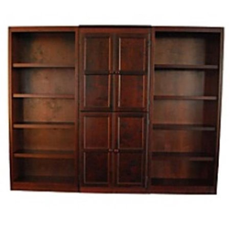 CONCEPTS IN WOOD Concepts In Wood WKT3072-C 3-Piece Wall and Storage System; Cherry Finish 15 Shelves WKT3072-C